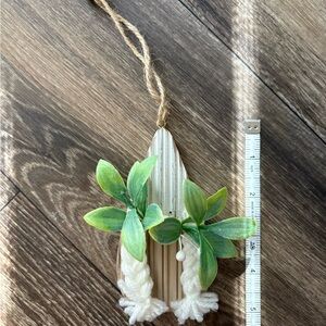 Boho Macrame Troll with Leaves ornament
